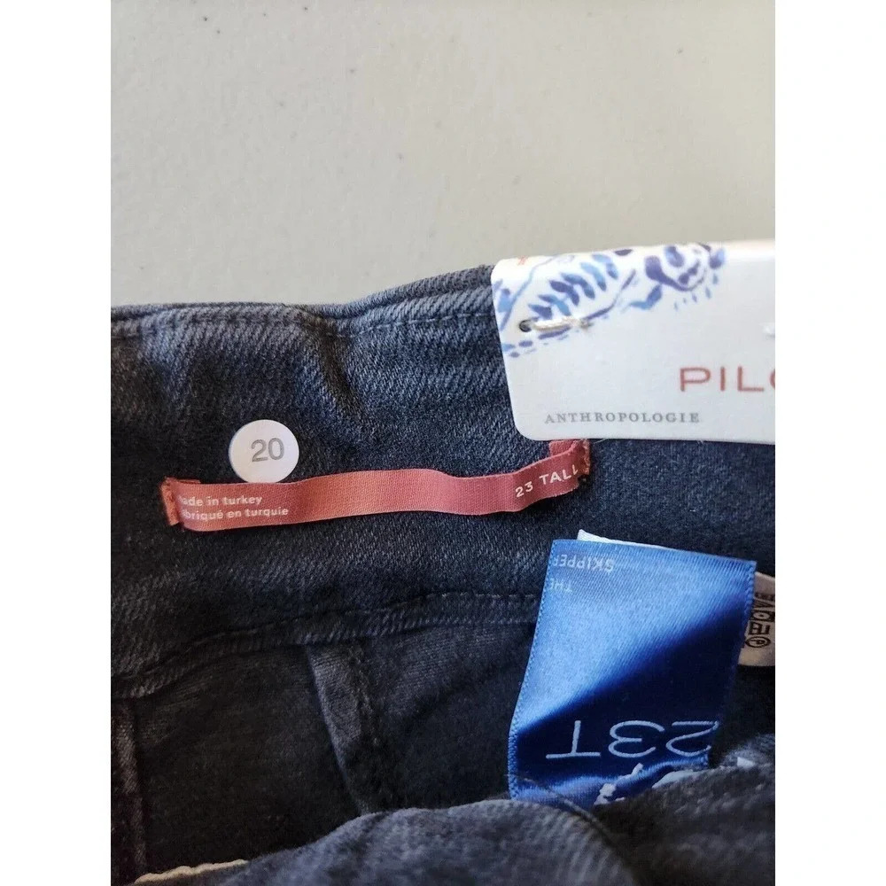 NWT Anthropologie Pilcro The Skipper Wide-Leg Jeans Size 23T Dark Grey - Picture 12 of 15